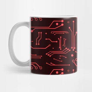 Red Circuits Mug